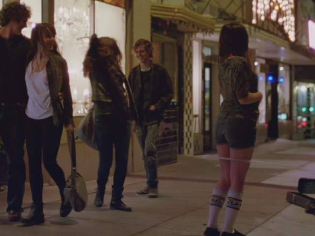 Boyhood screengrab, Mason and Sheena walking down South Congress