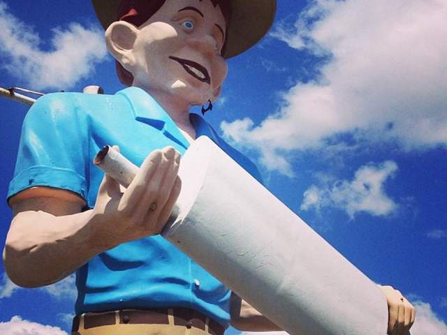 Happy Half-Wit Muffler Man Sculpture