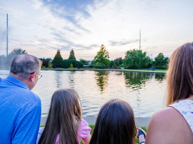Family observing Osage Park