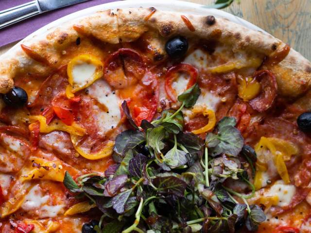 Pepperoni pizza at Bocabar Finzels Reach in Bristol - credit Jess Connett
