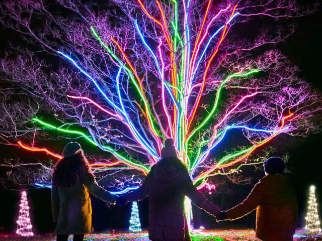 Christmas light trails in and around Bristol