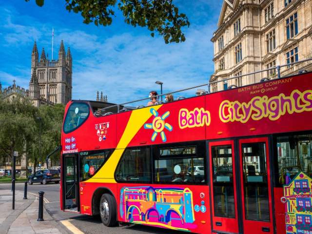 City Sightseeing Bus at Bath Abbey