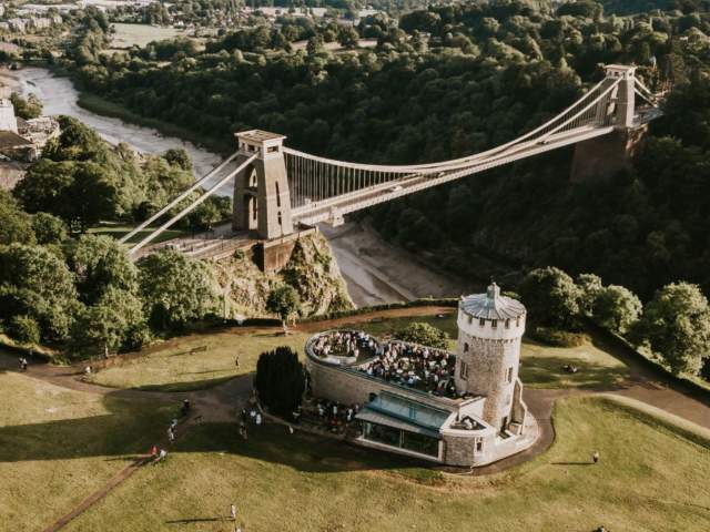 Clifton Observatory and Clifton Suspension Bridge