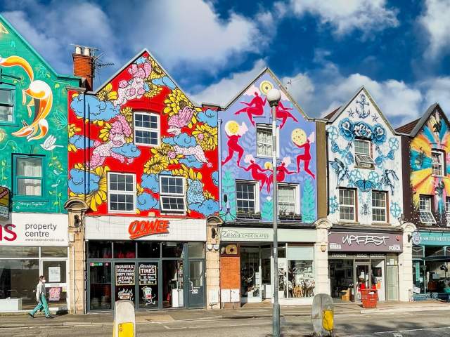 'The Six Sisters' artwork at the Upfest street art festival on North Street, Bristol - credit Hannah Judah