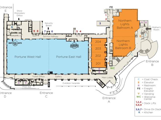 Sharonville Convention Center Main Level Floor Plan