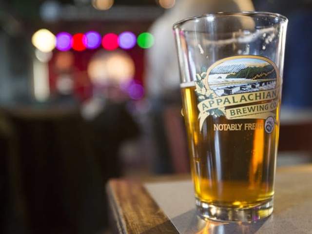 Pale ale beer in a glass from Appalachian Brewing