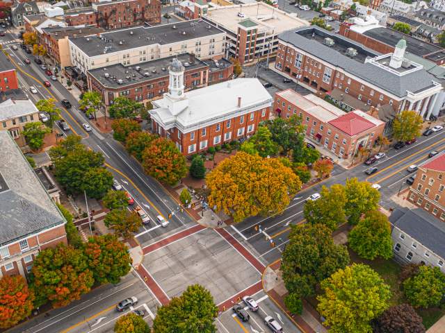 Downtown Carlisle Aerial Photo