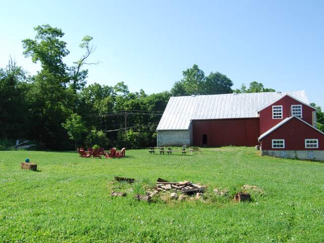 Outdoor setting at the Dickinson Farm