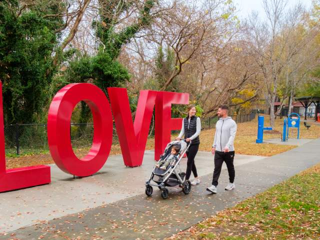 LOVE Sign Riverwalk Trail