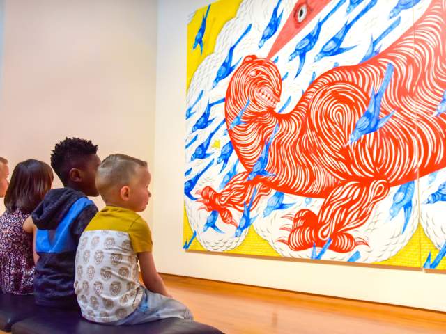 Children enjoying the Fort Wayne Museum of Art