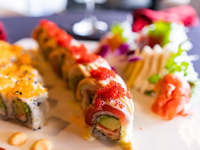 Sushi rolls at Saisaki