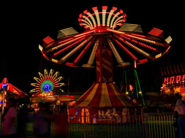 Three Rivers Festival Midway at Night