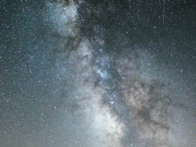 A wide-field view of the Milky Way galaxy core.