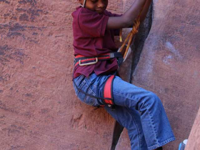 rock climbing child