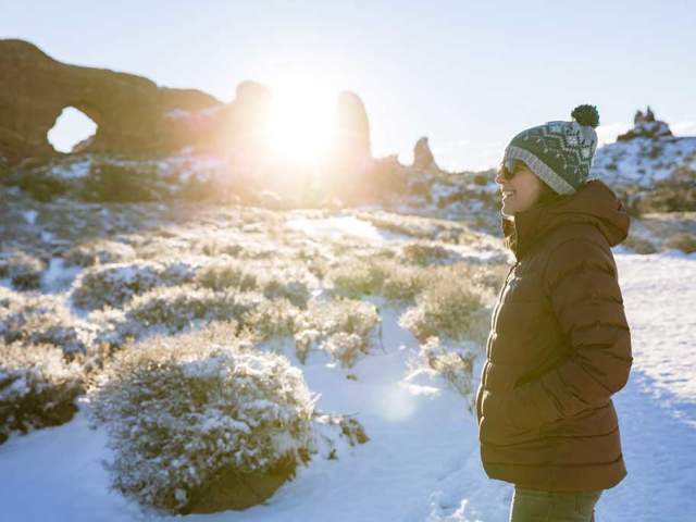 snow hiking