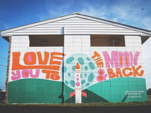 Love you to the Moon and Back Mural