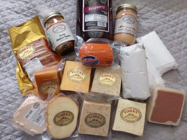 Cheeses from Yoder's Meats and Cheeses in Shipshewana