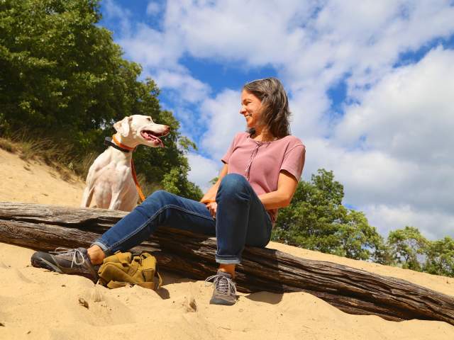 Indiana Dunes | Dog and Girl