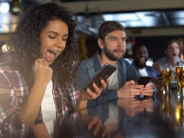 Sports Betting Woman