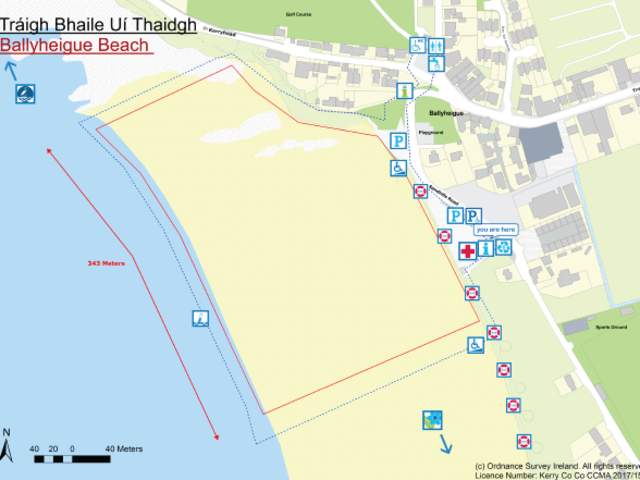 Ballyheigue Beach Map