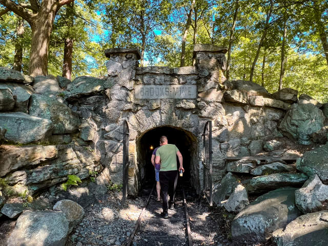 People entering the Brooks Mine at Nay Aug Park in Scranton, PA