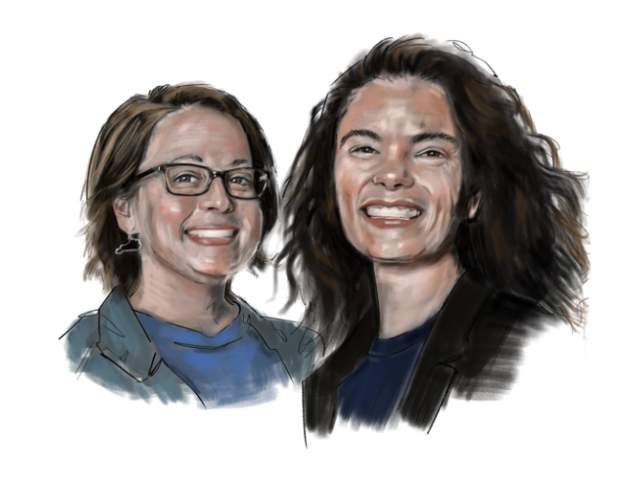 Illustration of two women