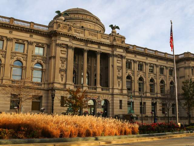 exterior view of the Milwaukee Public Library Central Branch