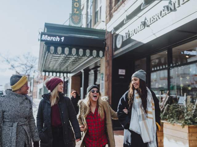 City Lights and Snowy Nights