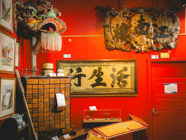 Closeup of the Chinatown exhibit in the Nanaimo Museum.