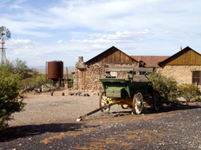 A bucolic scene in the ghost town of Shakespeare, NM