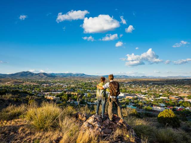Boston Hill's summit is a handy vantage point for getting the lay of the land in Silver City.
