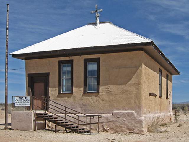 The Schoolhouse in the ghost town in Engle, NM