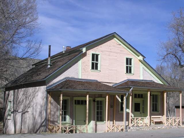 A old building in the ghost town of Lincoln, NM