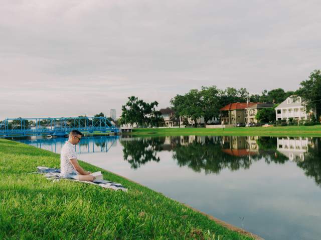 Relaxing on Bayou St. John