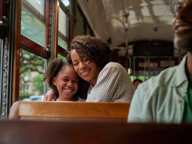 Mother & Daughter on Streetcar