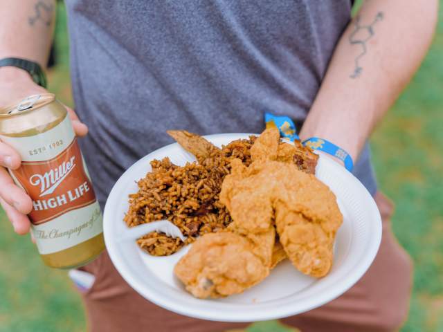 Fried Chicken and Cajun Jambalaya - Jazz Fest
