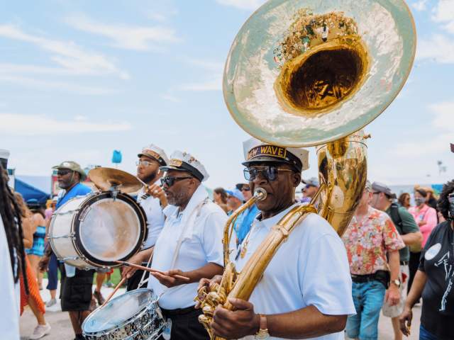 New Wave Brass Band at Jazz Fest
