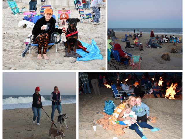 Family Beach Bonfire