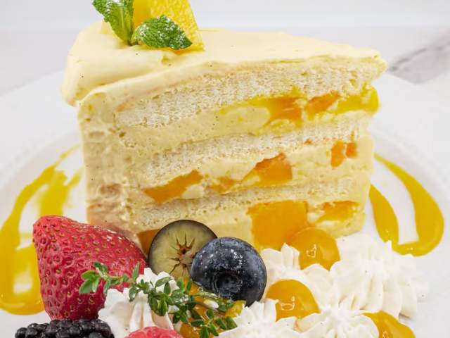 Blue Fish Mango Cake