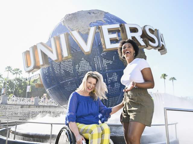 Image of Globe at Universal Studios highlighting accessibility