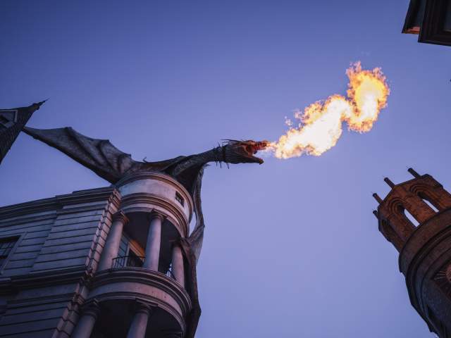 Fire breathing Dragon in Diagon Alley