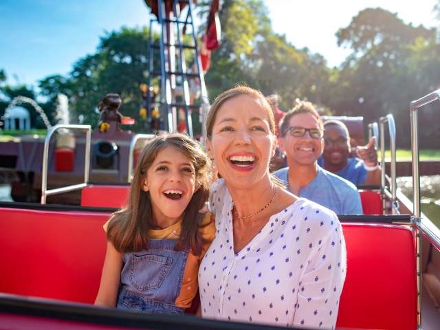 A mother and daughter at Pirate River Quest at LEGOLAND Florida Resort