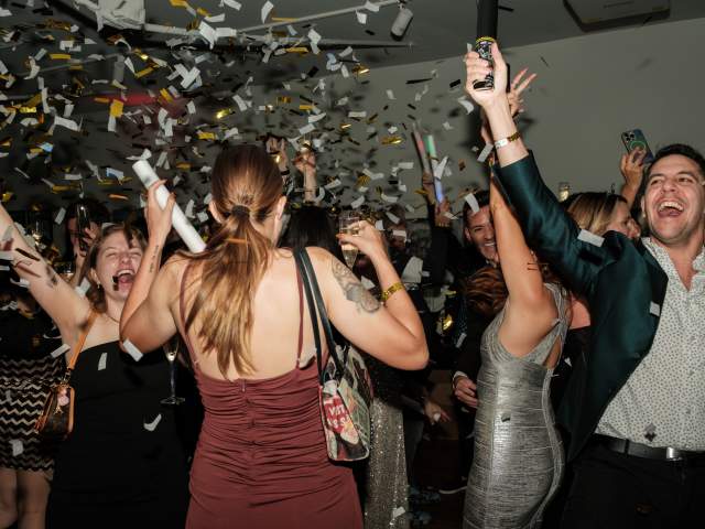 Partygoers at Midnight on Magnolia, a New Year's Eve party hosted at City Arts Orlando