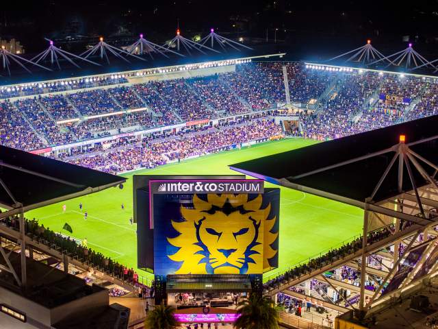 Inter&Co Stadium for Orlando City Soccer at night