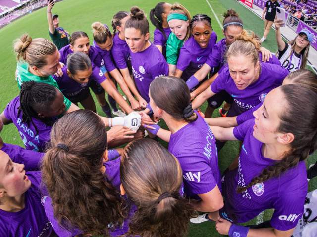 Orlando City Soccer Club orlando pride huddle