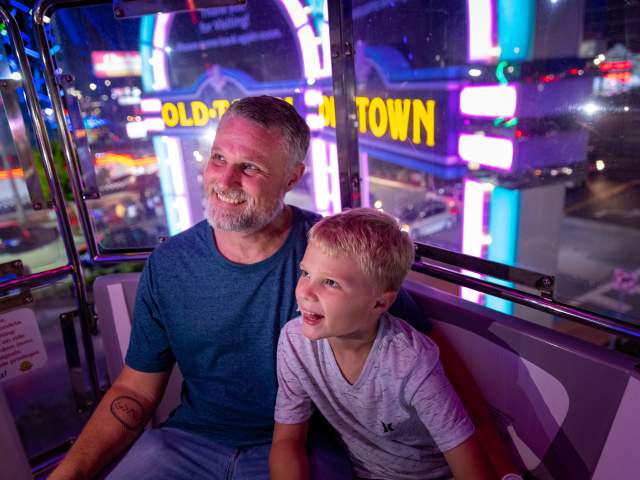 Family on ride at Old Town