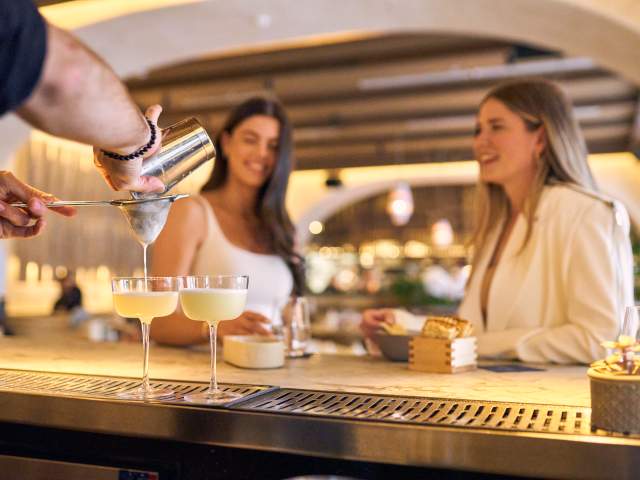 Drinks at bar at AVA MediterrAegean