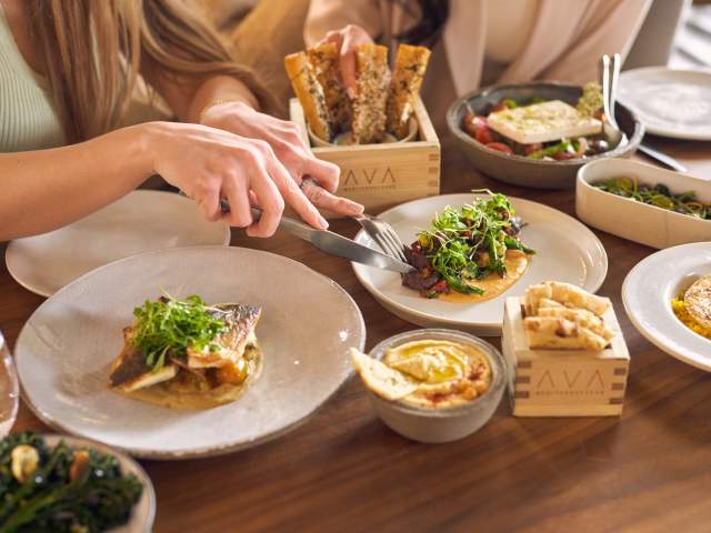 Dining at at AVA MediterrAegean