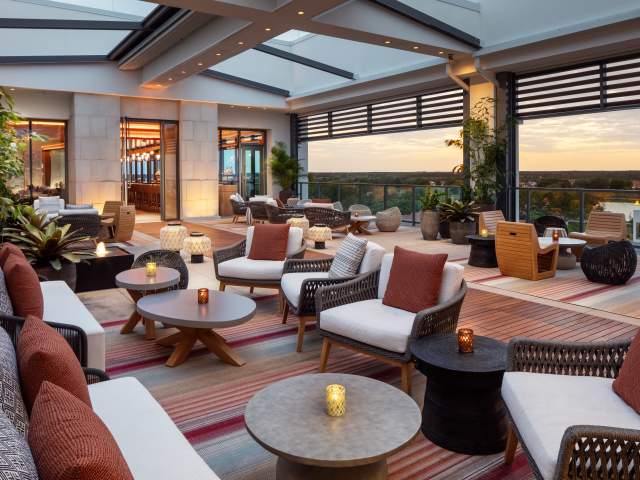 Ceiba outdoor lounge at Conrad Orlando