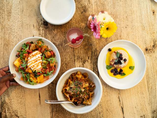 Food samples at North Italia